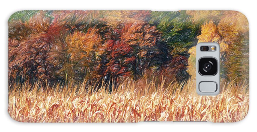 Farm Galaxy Case featuring the digital art Autumn Cornfield by Don Northup