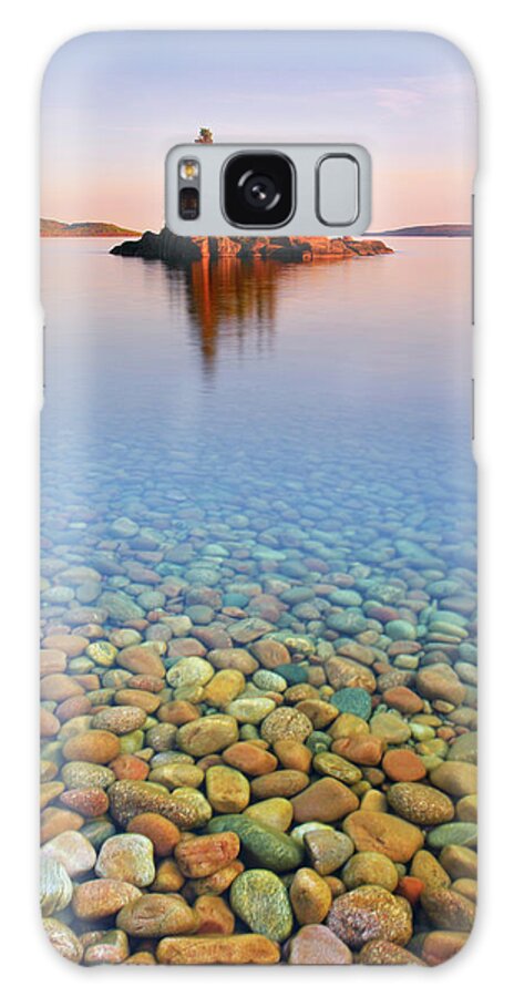 Tranquility Galaxy Case featuring the photograph Autumn Sunset On A Tiny Island by Henry@scenicfoto.com