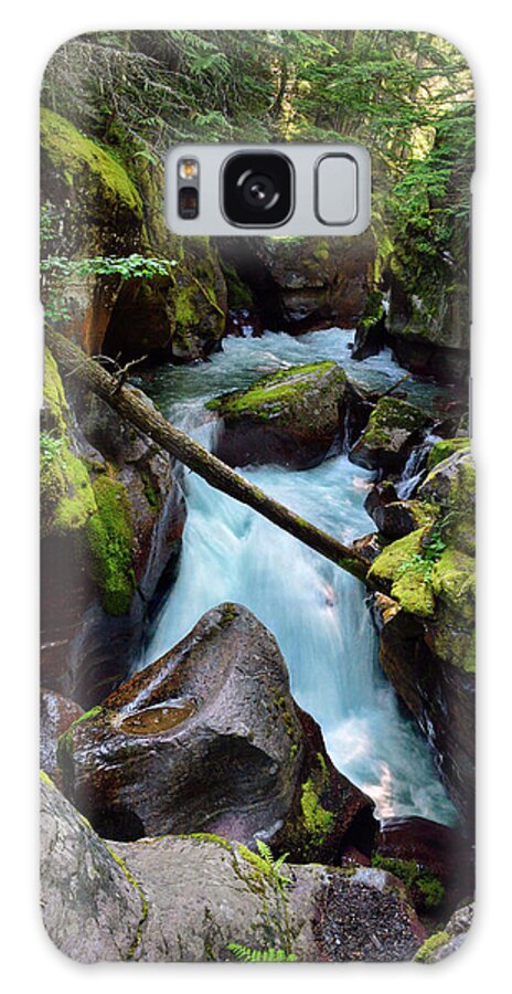 Glacier Galaxy Case featuring the photograph Avalanche Creek Falls 5 by Roger Snyder