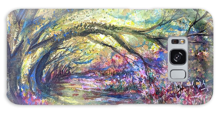Landscape Galaxy Case featuring the painting Azalea Road by Francelle Theriot