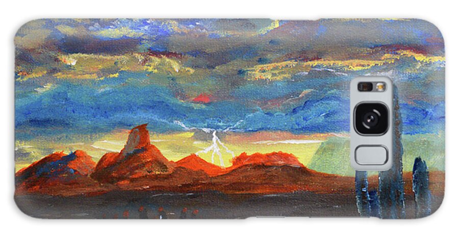 Baboquivari Peak Galaxy S8 Case featuring the painting Baboquivari Peak by Chance Kafka