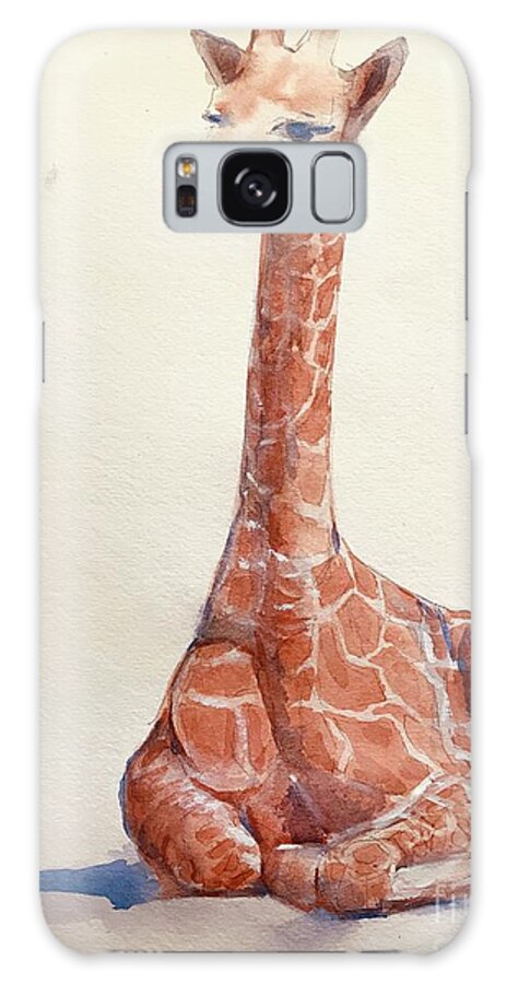 Baby Giraffe Galaxy Case featuring the painting Baby Giraffe by Lavender Liu