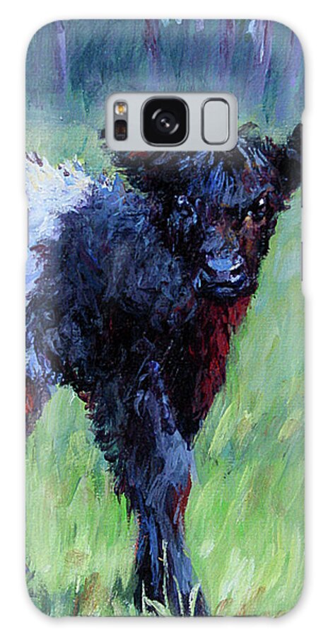 Belted Galloway Galaxy Case featuring the painting Baby by L Diane Johnson