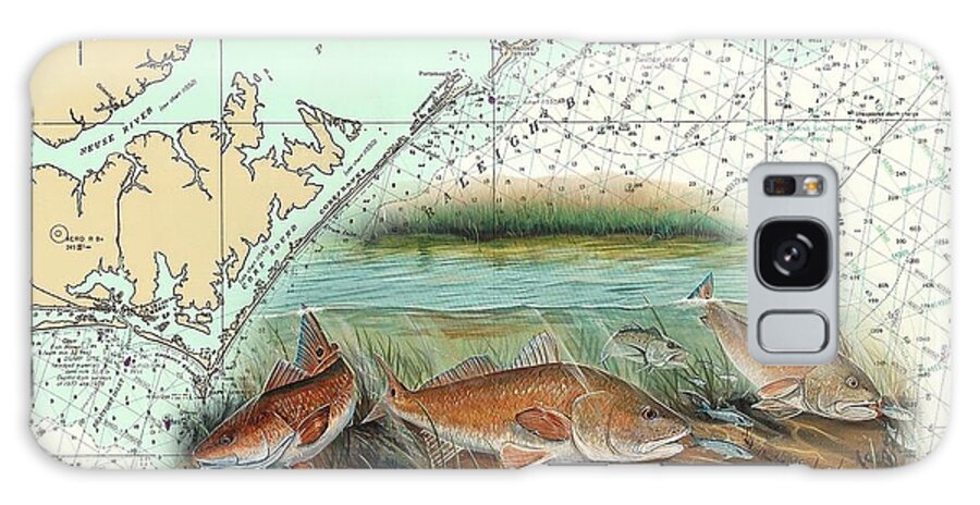 Redfish Galaxy Case featuring the painting Back Country Bulls by Mark Ray