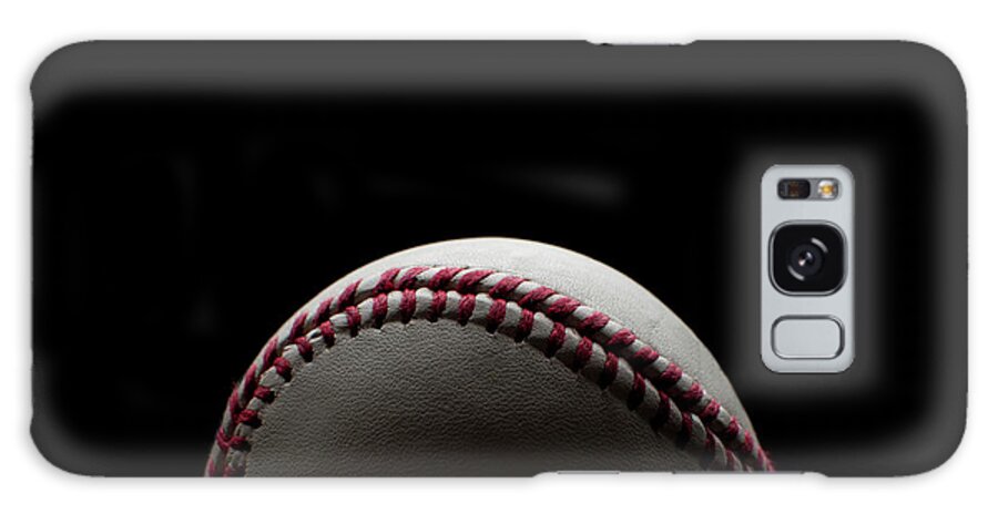 Shadow Galaxy Case featuring the photograph Backlit Baseball Shot On A Black by Courtneyk
