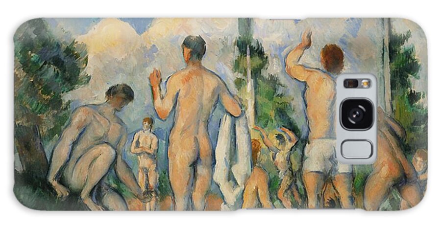 Paul Cezanne Galaxy Case featuring the painting Baigneurs -the bathers-. Oil on canvas -1890-1892- 60 x 82 cm R. F. 1965-3. by Paul Cezanne -1839-1906-
