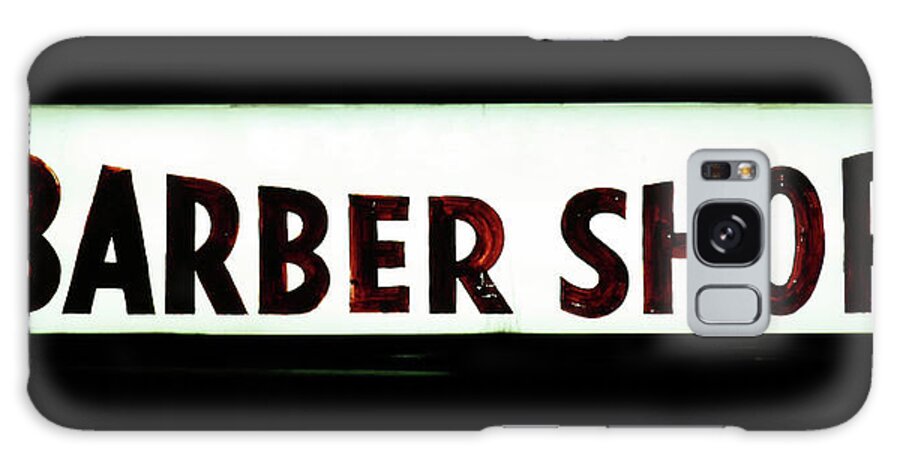 Panoramic Galaxy Case featuring the photograph Barber Shop Sign At Night by Kevinruss