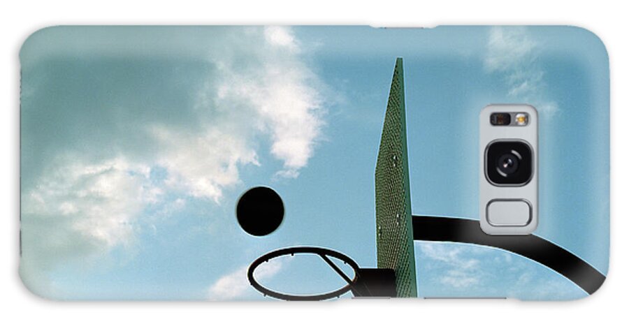 Outdoors Galaxy Case featuring the photograph Basketball Hoop And Ball by Chris Windsor