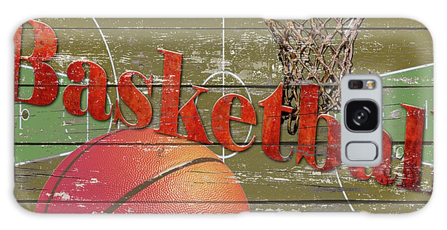 Basketball Galaxy Case featuring the mixed media Basketball by Karen Williams