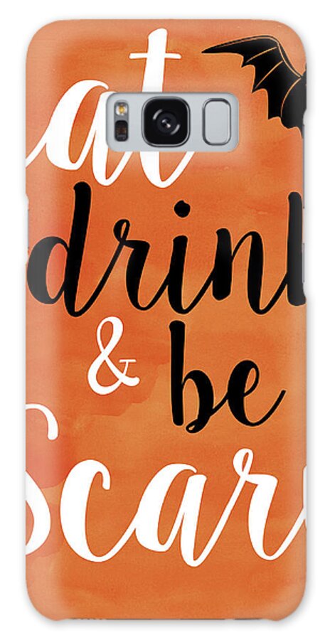 Be Scary Galaxy Case featuring the mixed media Be Scary by Erin Clark