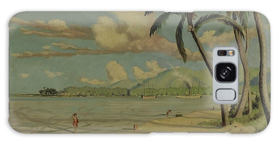 Landscape Galaxy Case featuring the painting Beach At Apia, Samoa by Louis Michel Eilshemius