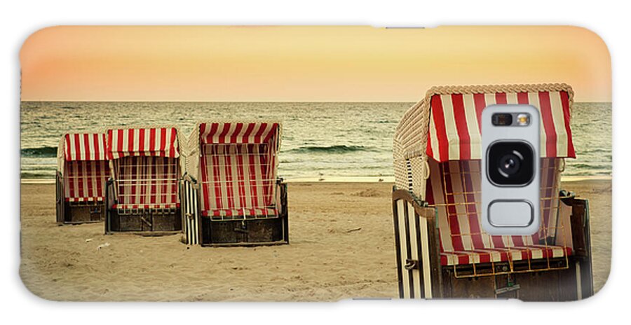 Scenics Galaxy Case featuring the photograph Beach Chairs by Trevorkloz
