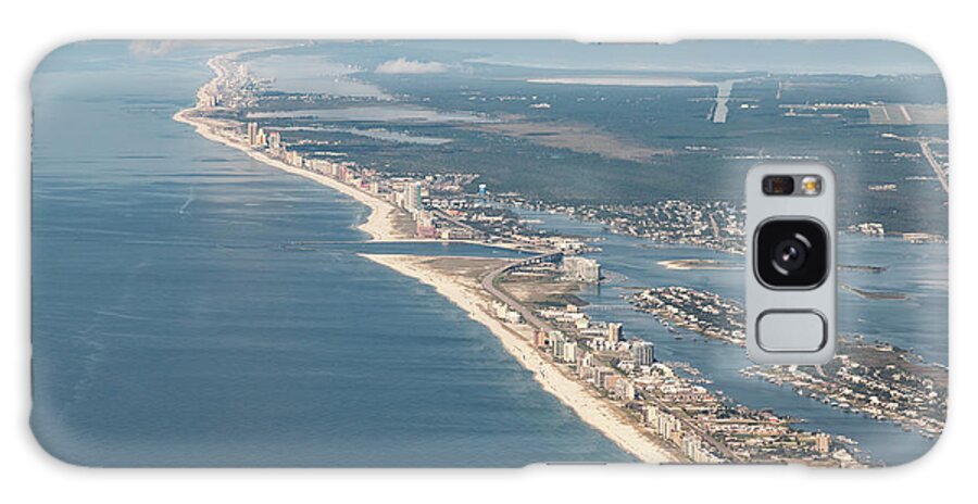 Gulf Shores Galaxy Case featuring the photograph BeachMiles-Natural-5137 by Gulf Coast Aerials -