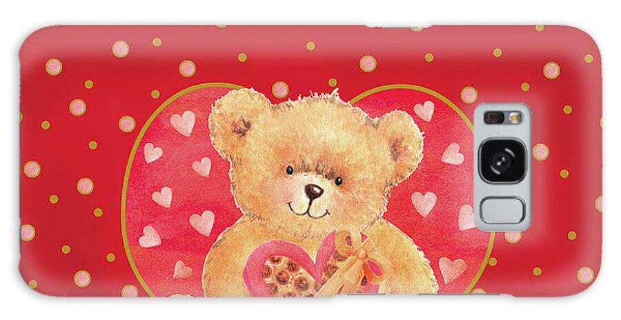 Teddy Bear On Heart Pattern
Valentine Galaxy Case featuring the painting Bears In Love Choco by Maria Trad