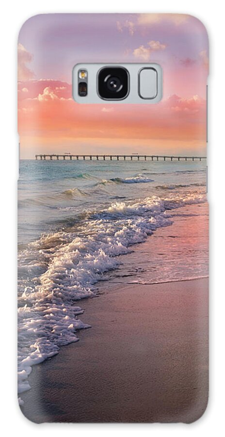 Clouds Galaxy Case featuring the photograph Beautiful Beach Day by Debra and Dave Vanderlaan