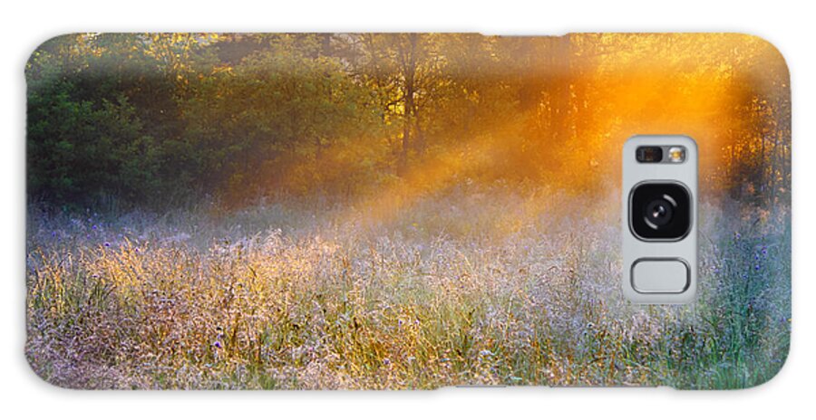 Sunshine Galaxy Case featuring the photograph Beautiful Sunrise Over A Summer by Yanikap