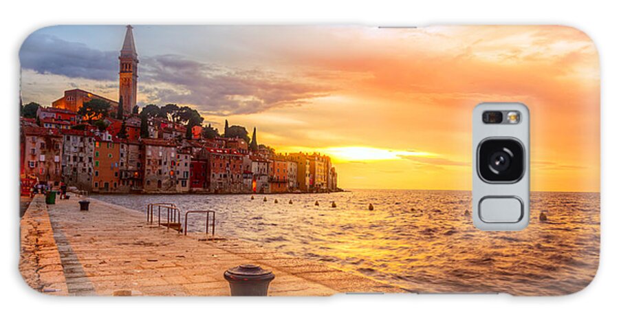 Dusk Galaxy Case featuring the photograph Beautiful Sunset At Rovinj In Adriatic by Fesus Robert