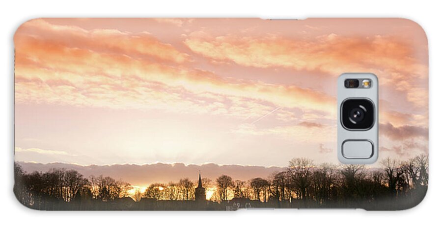 Scenics Galaxy Case featuring the photograph Beautiful Sunset Over The Flooded by Brytta