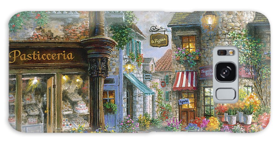 Bello Piazza Galaxy Case featuring the painting Bello Piazza by Nicky Boehme