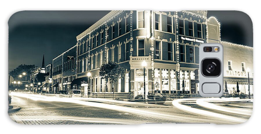 America Galaxy Case featuring the photograph Bentonville Skyline From Central and Main - Sepia Edition by Gregory Ballos