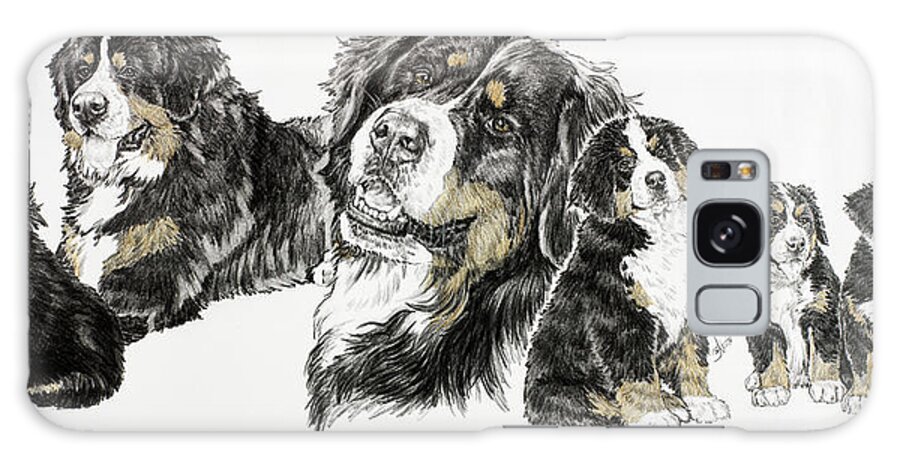 Bernese Mountain Dogs Galaxy Case featuring the painting Bernese Mountain Dog by Barbara Keith