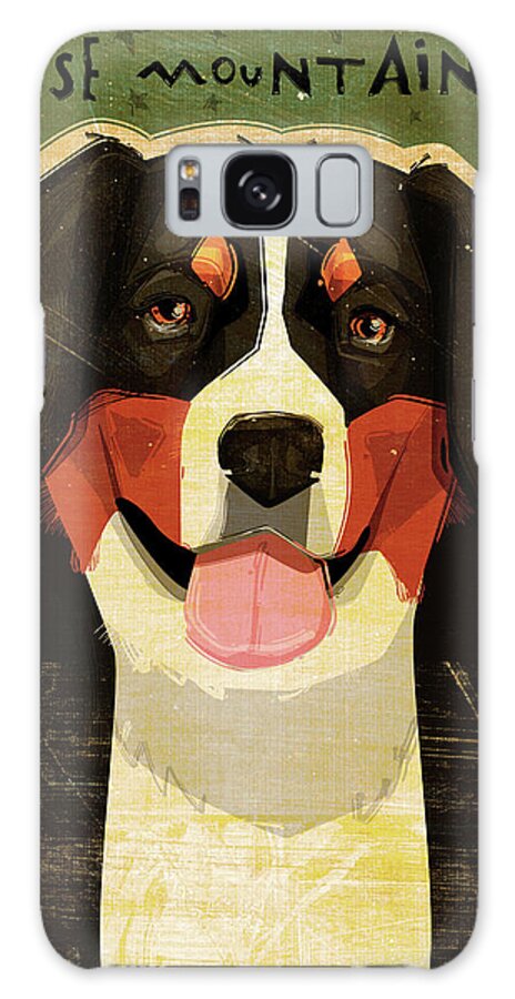 Bernese Mountain Dog Galaxy Case featuring the digital art Bernese Mountain Dog by John W. Golden