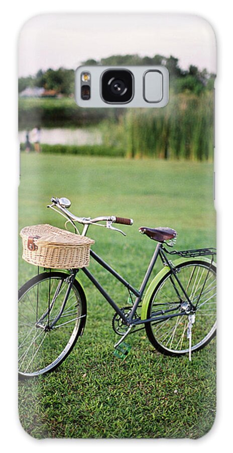 Grass Galaxy Case featuring the photograph Bicycle At The Park by Genkigenki
