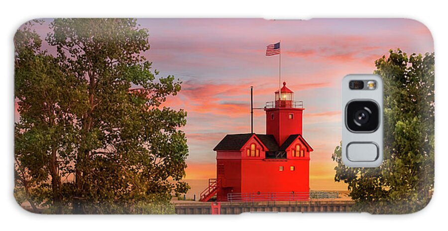 Big Red Galaxy Case featuring the photograph Big Red Lighthouse in Holland, Michigan by Liesl Walsh