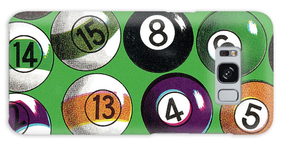 Ball Galaxy Case featuring the drawing Billiard Balls by CSA Images