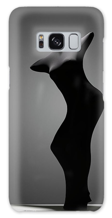 Hiding Galaxy Case featuring the photograph Black Abstra by John Lamb