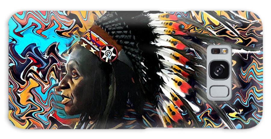  Indians Galaxy Case featuring the photograph Black American Indian by Carl Gouveia