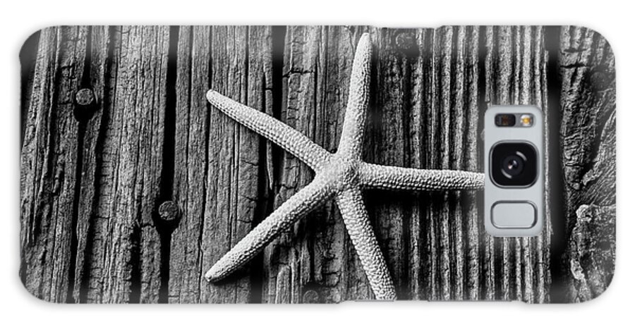 Starfish Galaxy Case featuring the photograph Black And White Star by Garry Gay