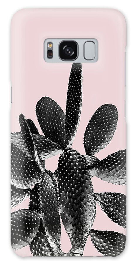 Photography Galaxy Case featuring the mixed media Black Blush Cactus #1 #plant #decor #art by Anitas and Bellas Art