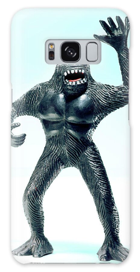 Aggravated Galaxy Case featuring the drawing Black Gorilla Standing on Back Legs by CSA Images