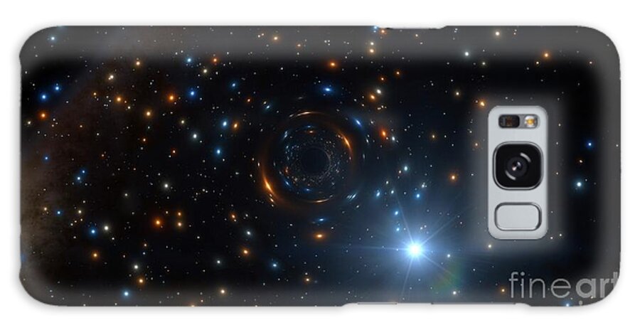 Black Hole Galaxy Case featuring the photograph Black Hole Binary System by L. Calcada/spaceengine.org/european Southern Observatory/science Photo Library