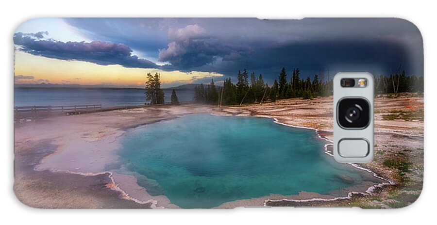 Yellowstone Galaxy Case featuring the photograph Black Pool Storm by Darren White