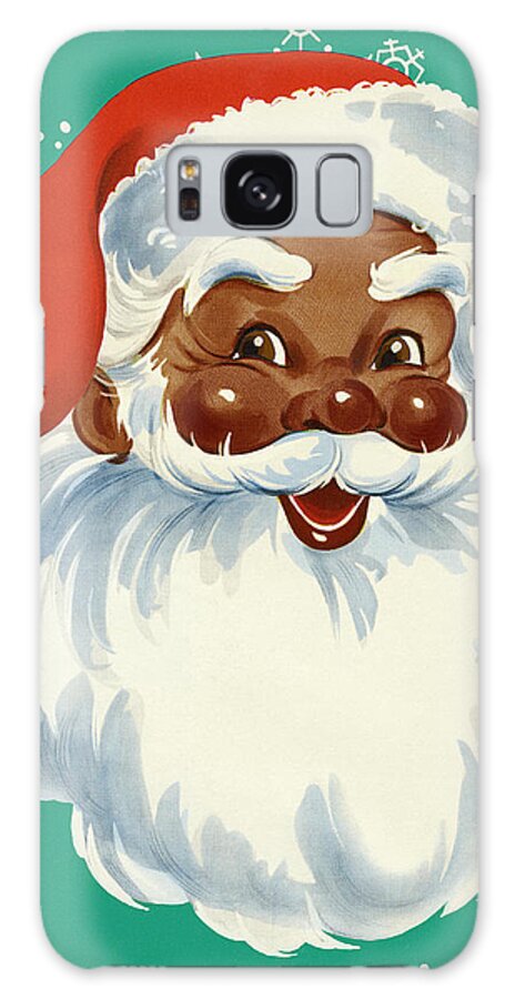Adult Galaxy Case featuring the drawing Black Santa Claus by CSA Images