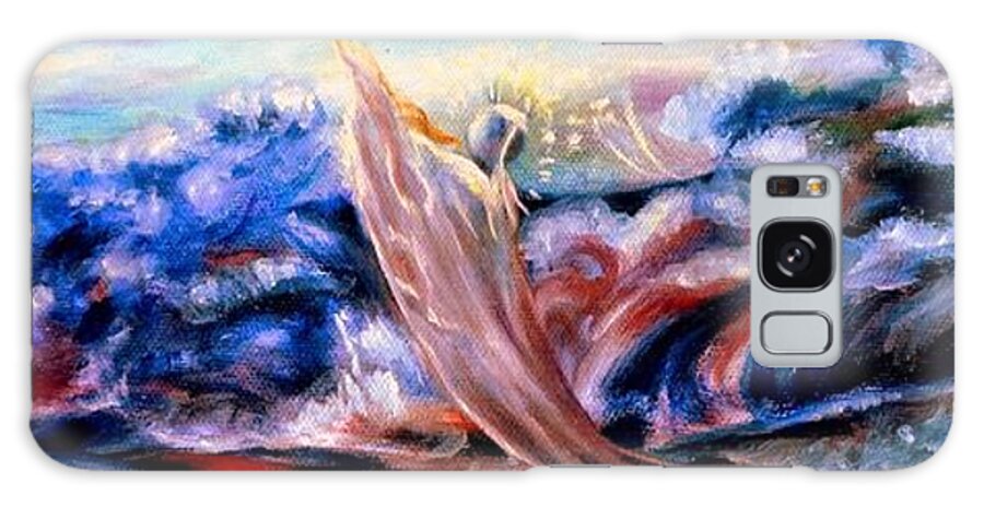 Trumpet Galaxy Case featuring the painting Blast Of A Trumpet by Georgia Doyle