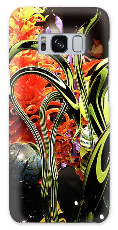 Abstract Galaxy Case featuring the photograph Blown glass in abstract shapes by Steve Estvanik