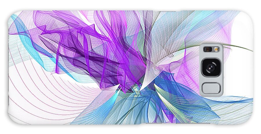 Blue And Purple Art Galaxy Case featuring the painting Turquoise and Purple Art by Lourry Legarde