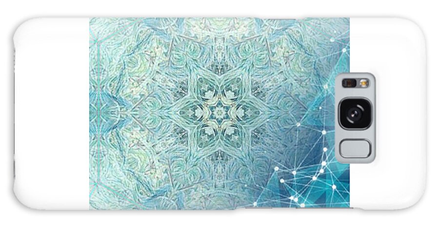 Wall Art Galaxy Case featuring the digital art Blue constellation by Cepiatone Fine Art Callie E Austin