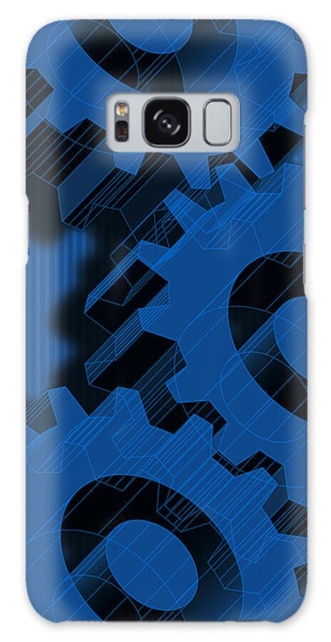 Teamwork Galaxy Case featuring the photograph Blue Gears by Benoitb