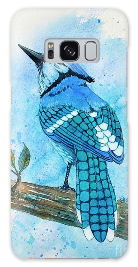Bluejay Galaxy Case featuring the painting Blue jay by Rebecca Davis