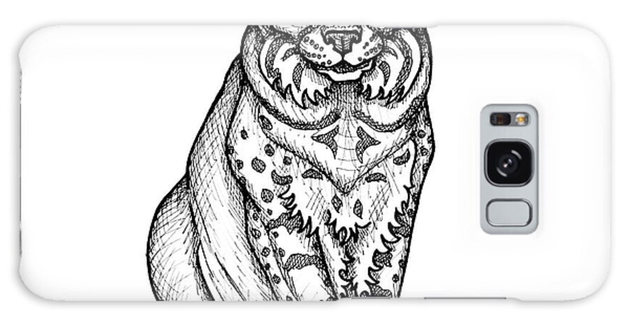 Animal Portrait Galaxy Case featuring the drawing Bobcat by Amy E Fraser