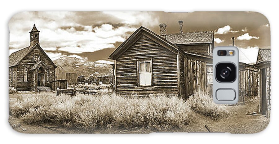 Bodie Galaxy Case featuring the photograph BODIE GHOST TOWN, SEPIA California by Don Schimmel