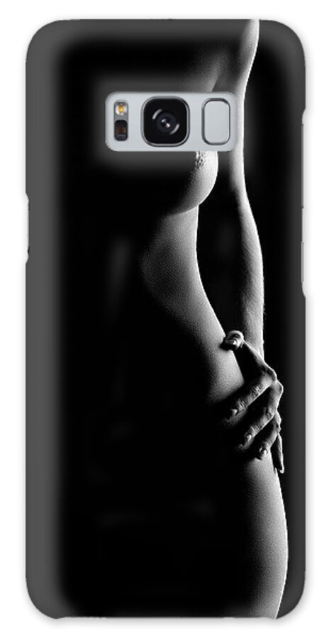 Nude Galaxy Case featuring the photograph Bodyscape nude woman standing by Johan Swanepoel