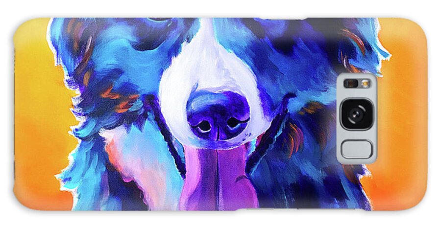 Border Collie - Jinx Galaxy Case featuring the painting Border Collie - Jinx by Dawgart