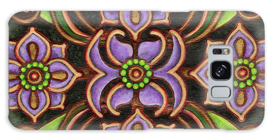 Ornamental Galaxy S8 Case featuring the painting Botanical Mandala 6 by Amy E Fraser