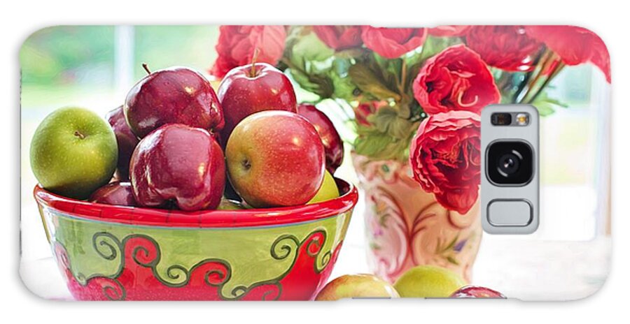 Photo Galaxy Case featuring the photograph Bowl of red apples by Top Wallpapers