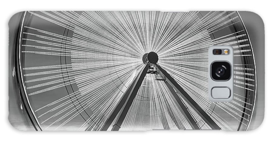 America Galaxy Case featuring the photograph Branson Ferris Wheel in Monochrome 1x1 by Gregory Ballos